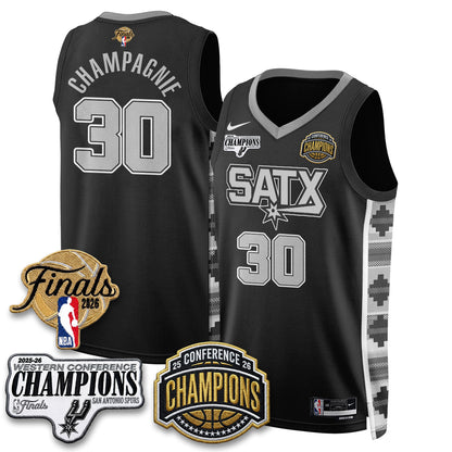 SAS 2026 NBA Western Conference Champions Vapor Jersey - Stitched1