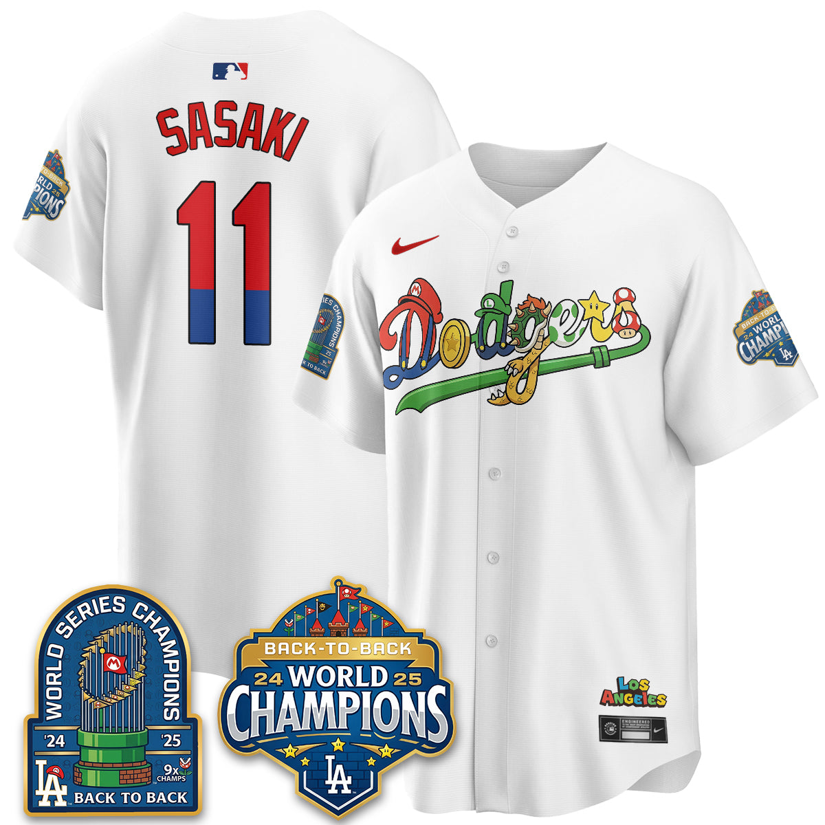 Los Angeles Dodgers x The Red Plumber Vapor Jersey - Printed