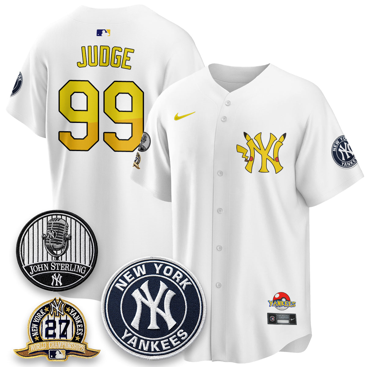 NYY x PKM Cartoon Limited Jersey -  Stitched