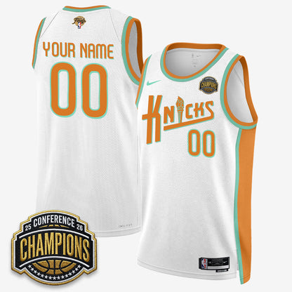New York Knicks 2026 Eastern Conference Champions Special Edition Custom Jersey V2- Stitched