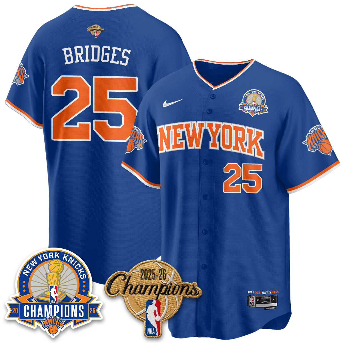 New York Knicks 2026 NBA Champions Special Edition Vapor Jersey V2- Stitched