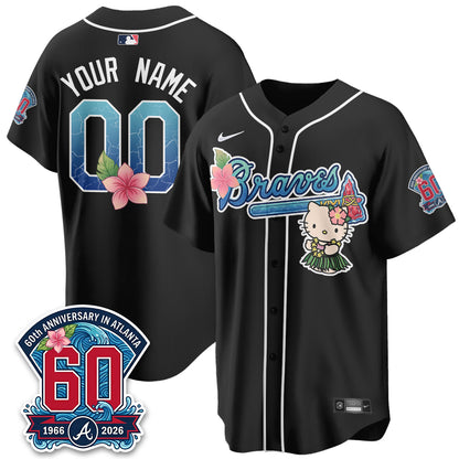 Atlanta Braves x Meow Aloha Spirit Vapor Custom Jersey - Stitched