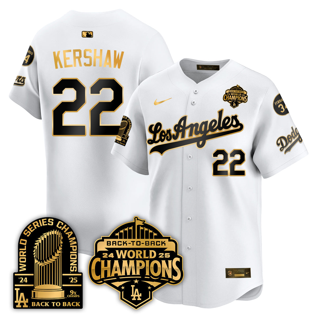 LAD Alternate  Vapor Limited Jersey - 9x Champs - All Stitched