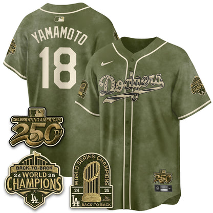 LAD New Era Olive 2026 Armed Forces Day Jersey -All Stitched V2