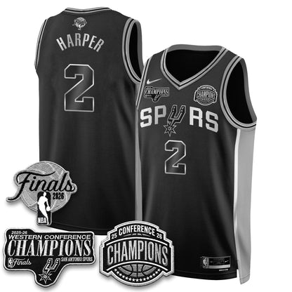 SAS 2026 NBA Western Conference Champions Vapor Special Edition Jersey - Stitched