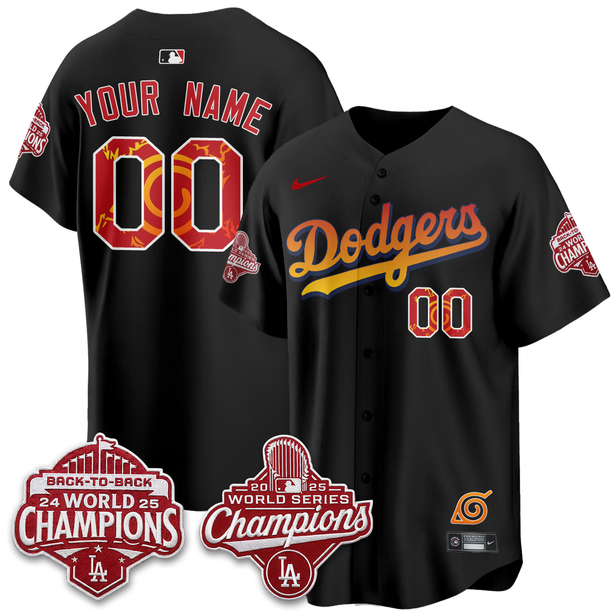 Los Angeles Dodgers x The Knucklehead Ninja Vapor Custom Jersey - Stitched