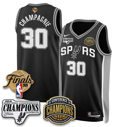 SAS 2026 NBA Western Conference Champions Vapor Jersey - Stitched1