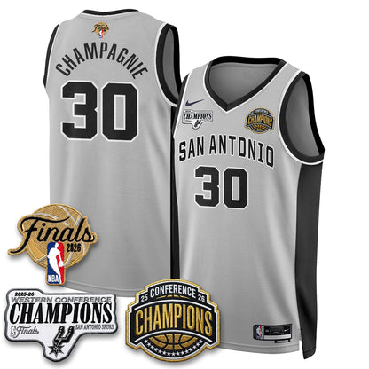 SAS 2026 NBA Western Conference Champions Vapor Jersey - Stitched1
