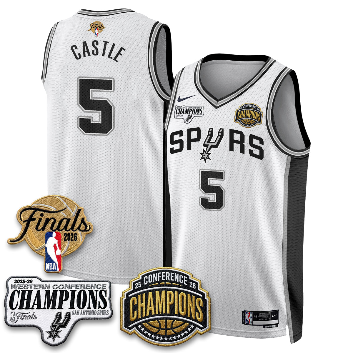 SAS 2026 NBA Western Conference Champions Vapor Jersey - Stitched1