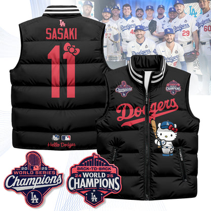 LAD Meow KT Edition Unisex Puffer Vest - Printed