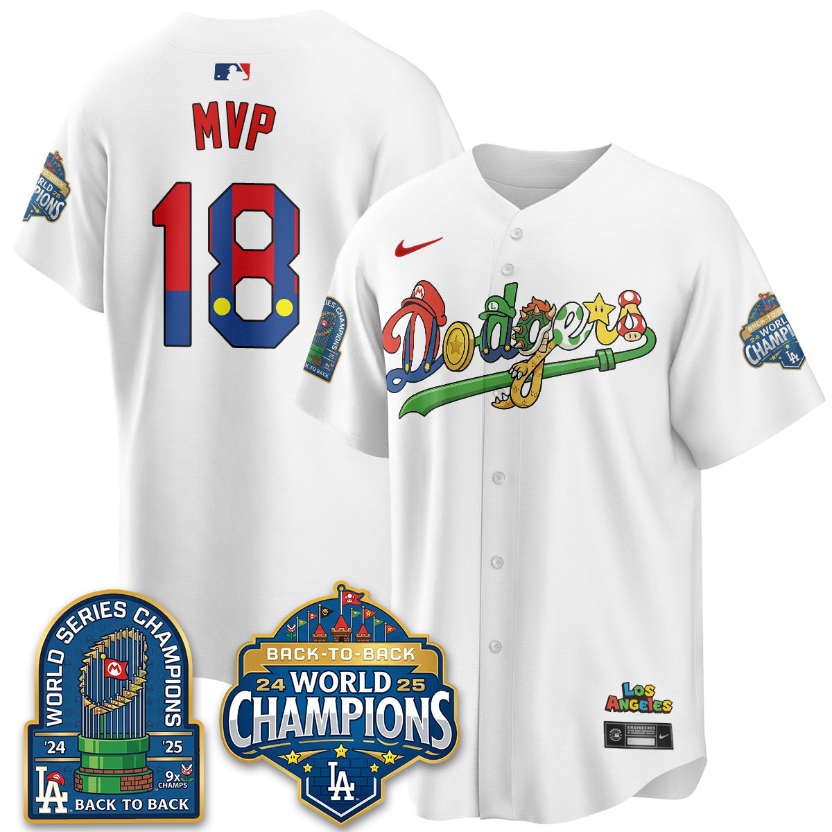 Los Angeles Dodgers x The Red Plumber Vapor Jersey - Printed