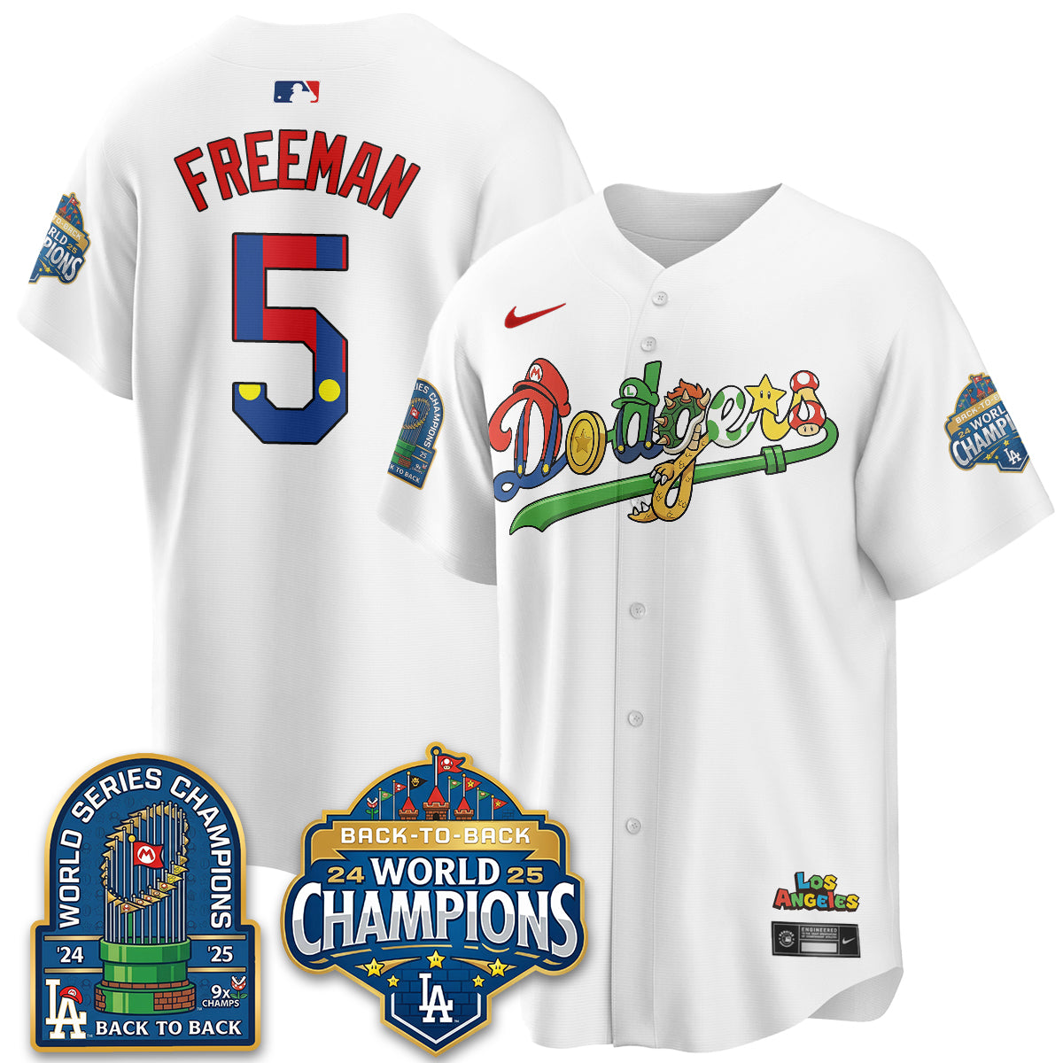 Los Angeles Dodgers x The Red Plumber Vapor Jersey - Printed
