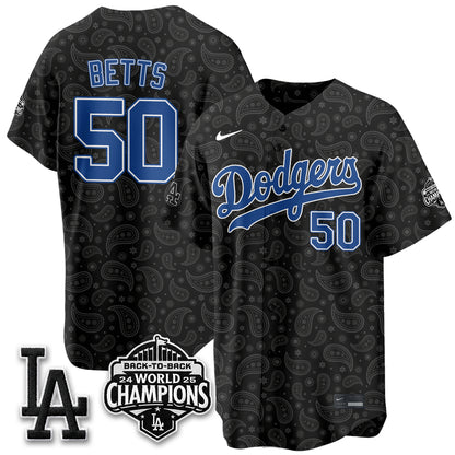 Los Angeles Dodgers Paisley Vapor Jersey - Stitched