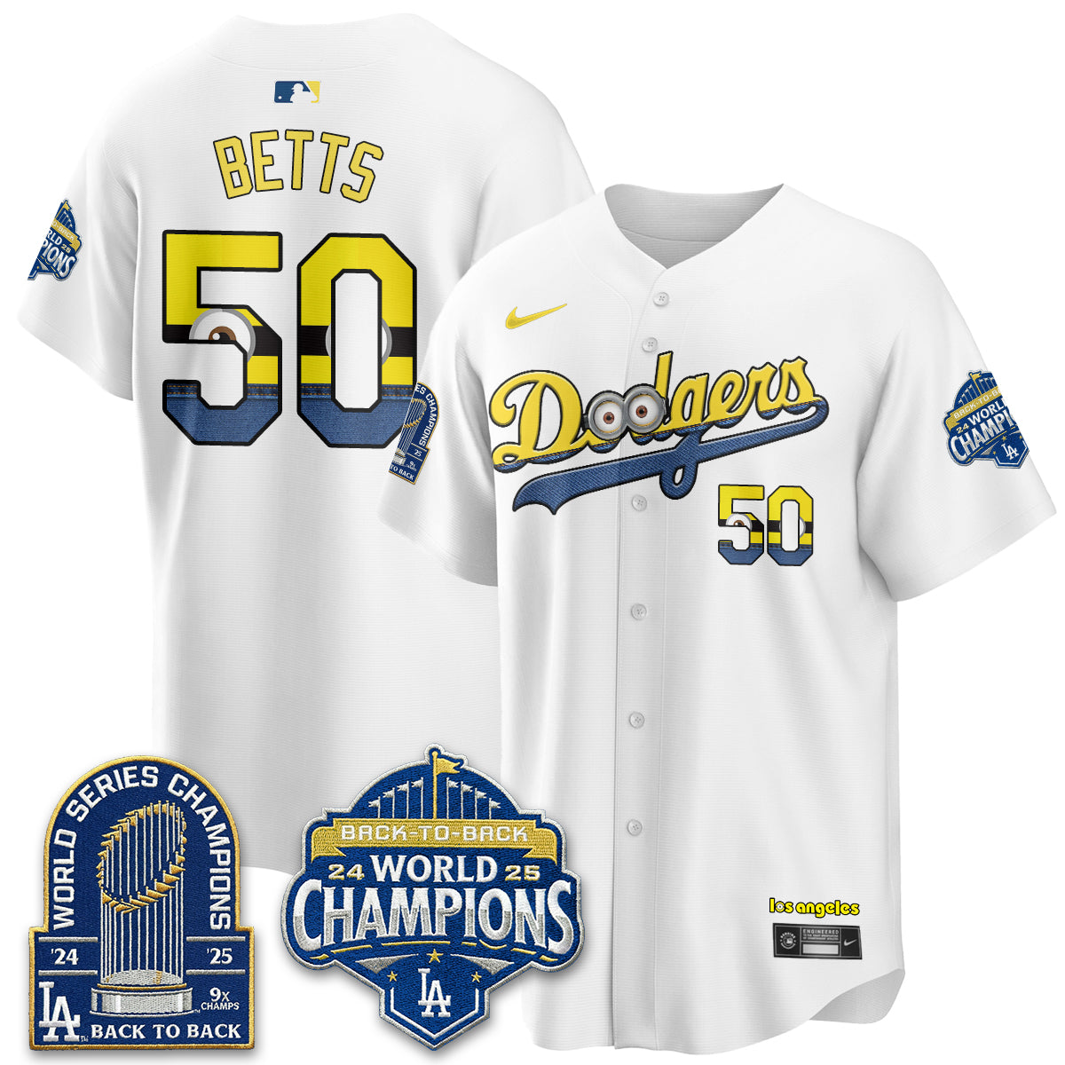 Los Angeles Dodgers x Yellow Capsules Vapor Jersey - Stitched