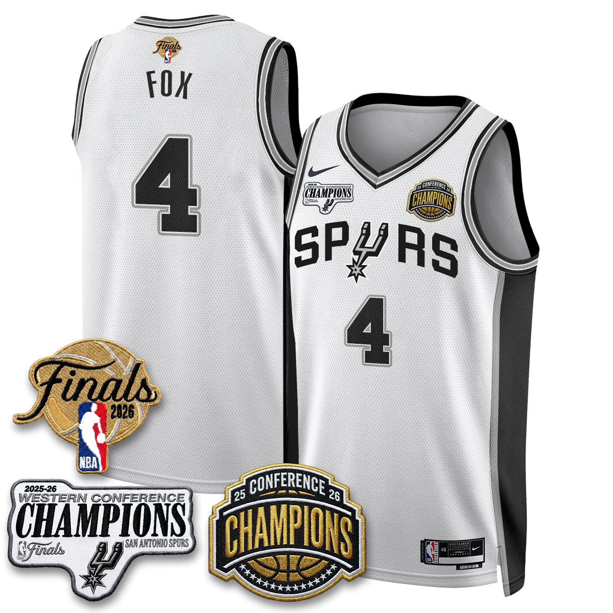 SAS 2026 NBA Western Conference Champions Vapor Jersey - Stitched1