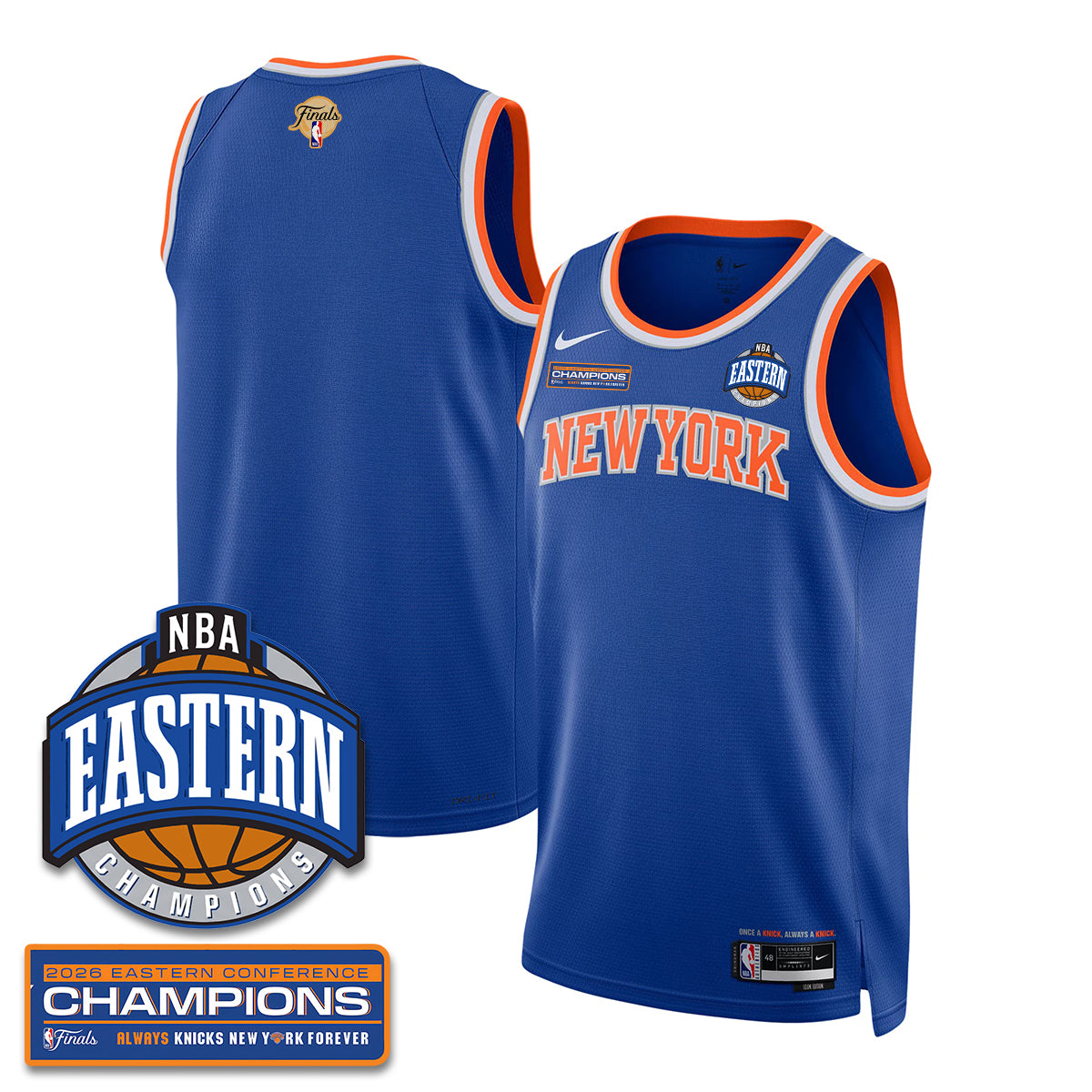 NYK 2026 NBA Eastern Conference Champions Vapor Jersey - Stitched-1
