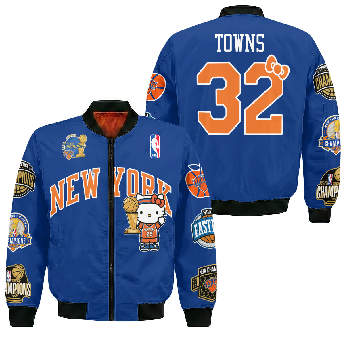 New York Knicks 2026 NBA Finals Champions Limited Edition Bomber Jacket V3- Printed