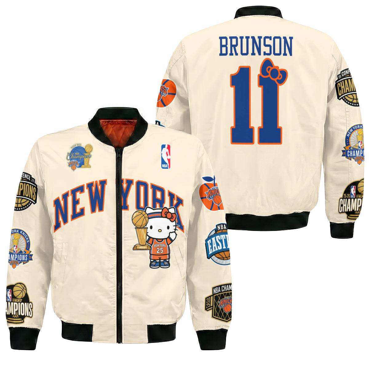 New York Knicks 2026 NBA Finals Champions Limited Edition Bomber Jacket V3- Printed