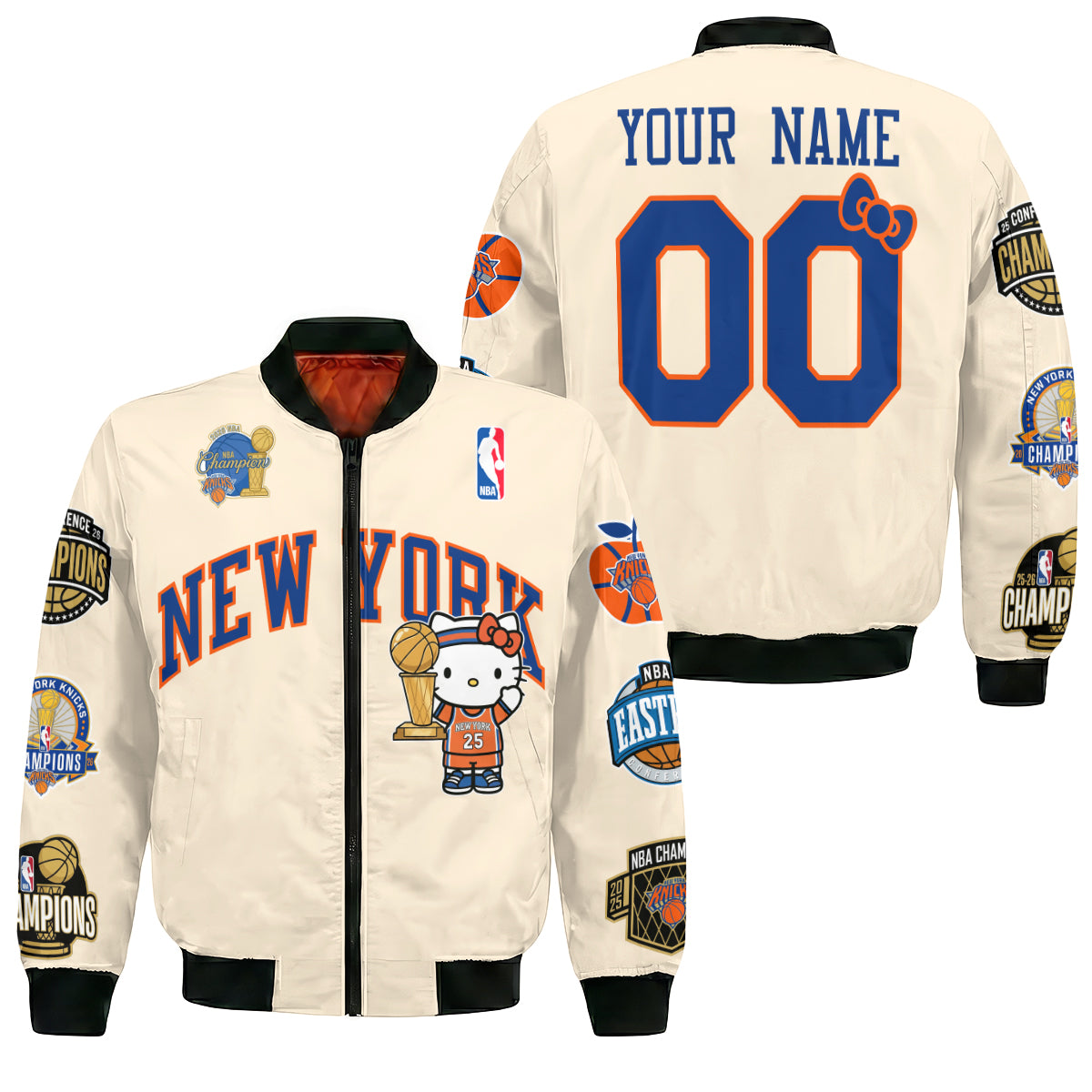 New York Knicks 2026 NBA Finals Champions Limited Edition Custom Bomber Jacket V3- Printed