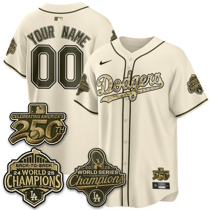 LAD Military Appreciation Game Day Custom Jersey -All Stitched