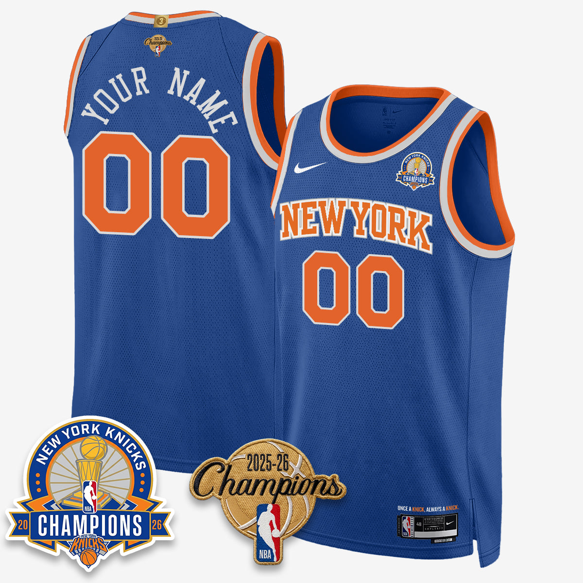 New York Knicks 2026 Basketball Champions Special Edition Vapor Custom Jersey V2- Stitched