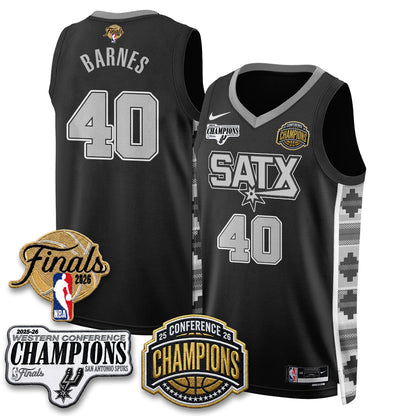 SAS 2026 NBA Western Conference Champions Vapor Jersey - Stitched1