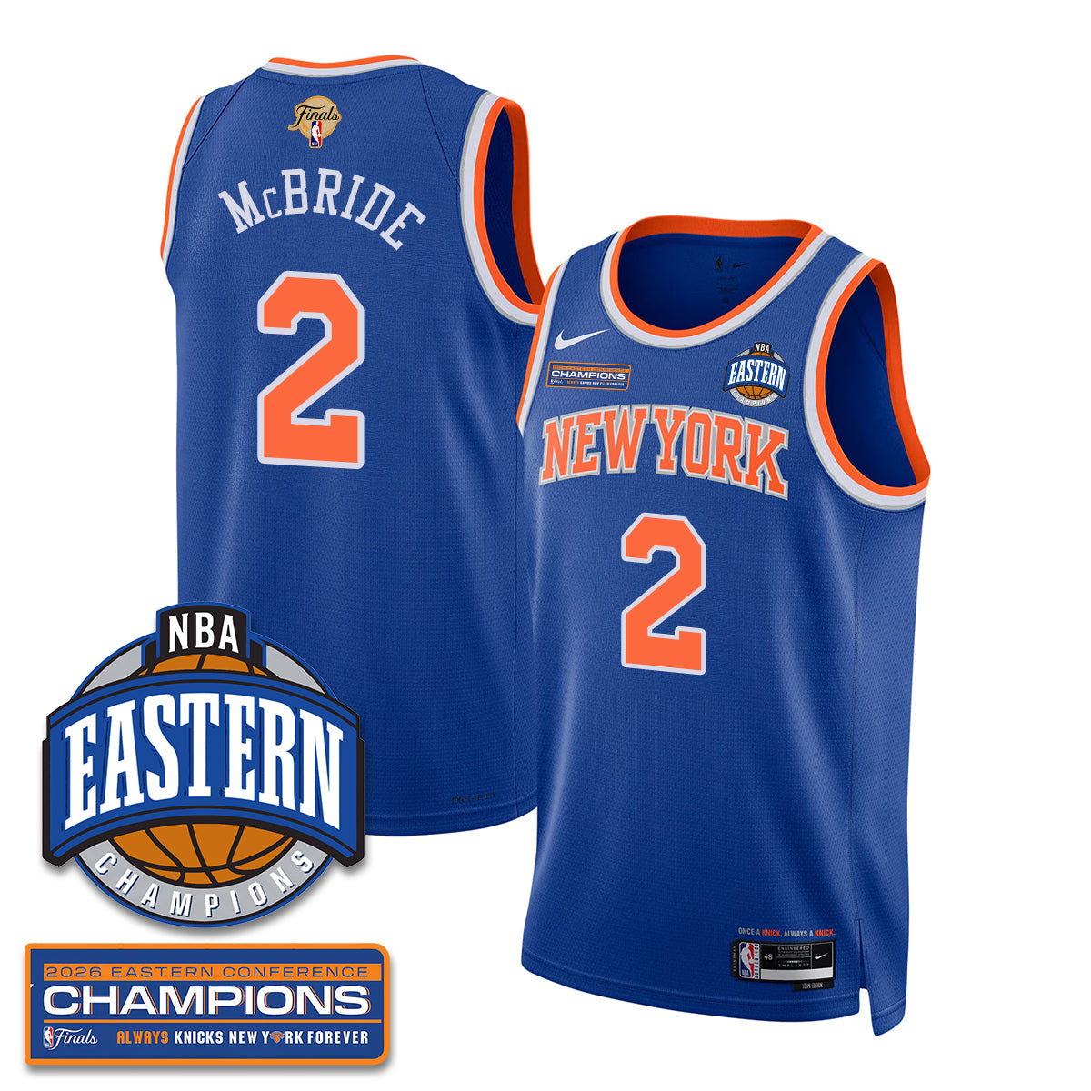 NYK 2026 NBA Eastern Conference Champions Vapor Jersey - Stitched-1