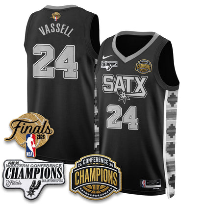 SAS 2026 NBA Western Conference Champions Vapor Jersey - Stitched1