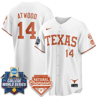 Texas Longhorns Softball 2026 World Series (WCWS) Vapor Premier Limited Jersey - B2B Champs - All Stitched