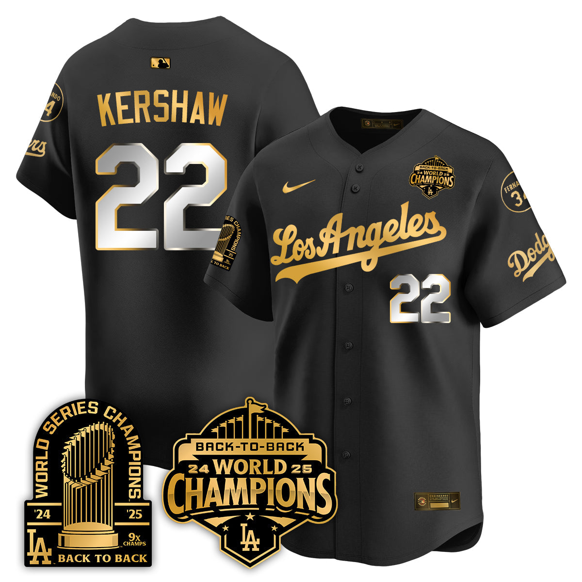 LAD Alternate  Vapor Limited Jersey - 9x Champs - All Stitched