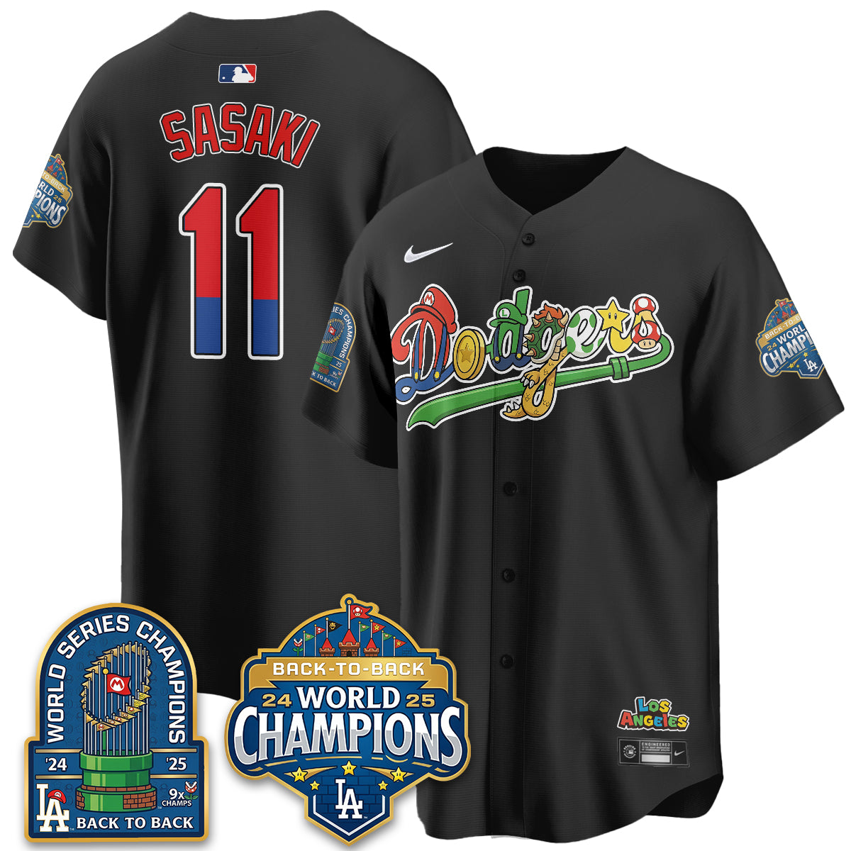 Los Angeles Dodgers x The Red Plumber Vapor Jersey - Printed