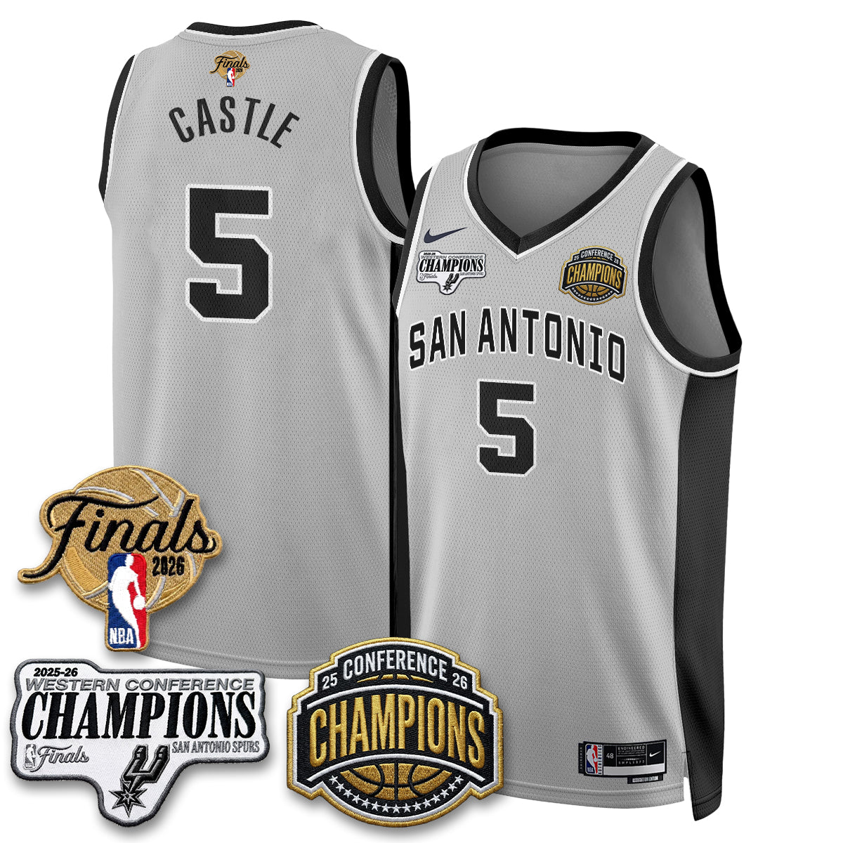 SAS 2026 NBA Western Conference Champions Vapor Jersey - Stitched1