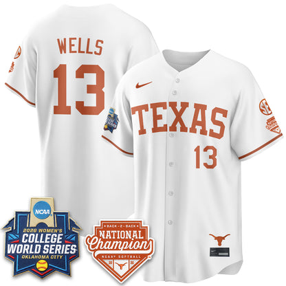 Texas Longhorns Softball 2026 World Series (WCWS) Vapor Premier Limited Jersey - B2B Champs - All Stitched
