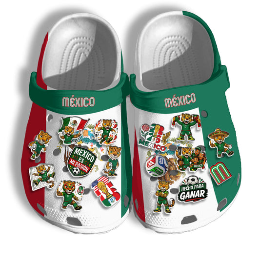 Mexico Clogs WC2026 Flag - Charms Gift Set