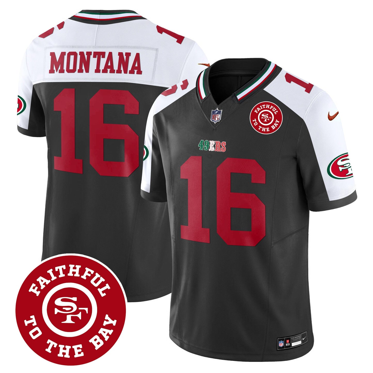 Men's 49ers Mexico Faithful To The Bay Patch Vapor Jersey - All Stitched