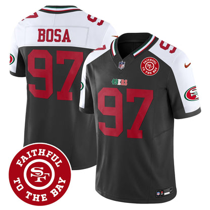 Men's 49ers Mexico Faithful To The Bay Patch Vapor Jersey - All Stitched