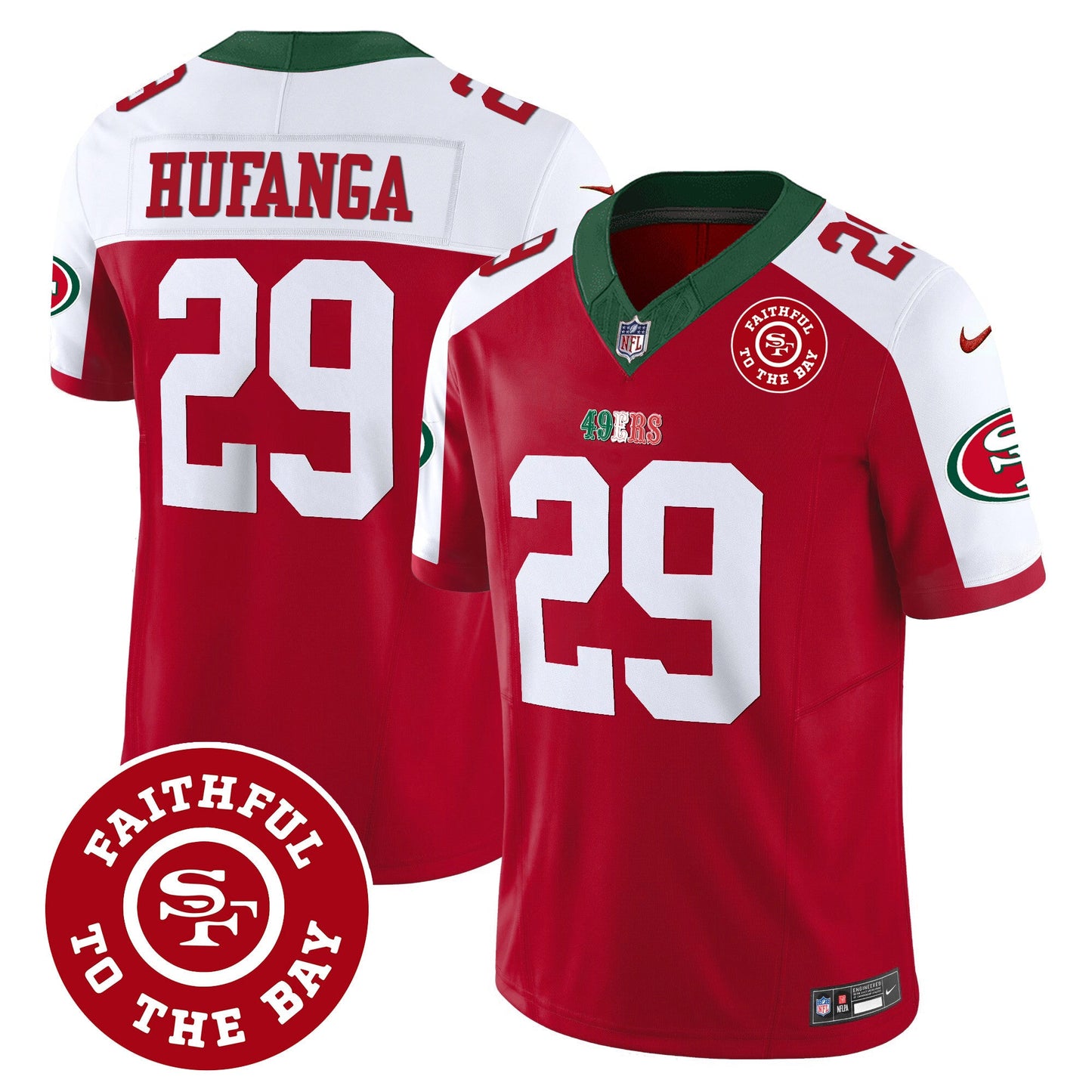 Men's 49ers Mexico Faithful To The Bay Patch Vapor Jersey - All Stitched