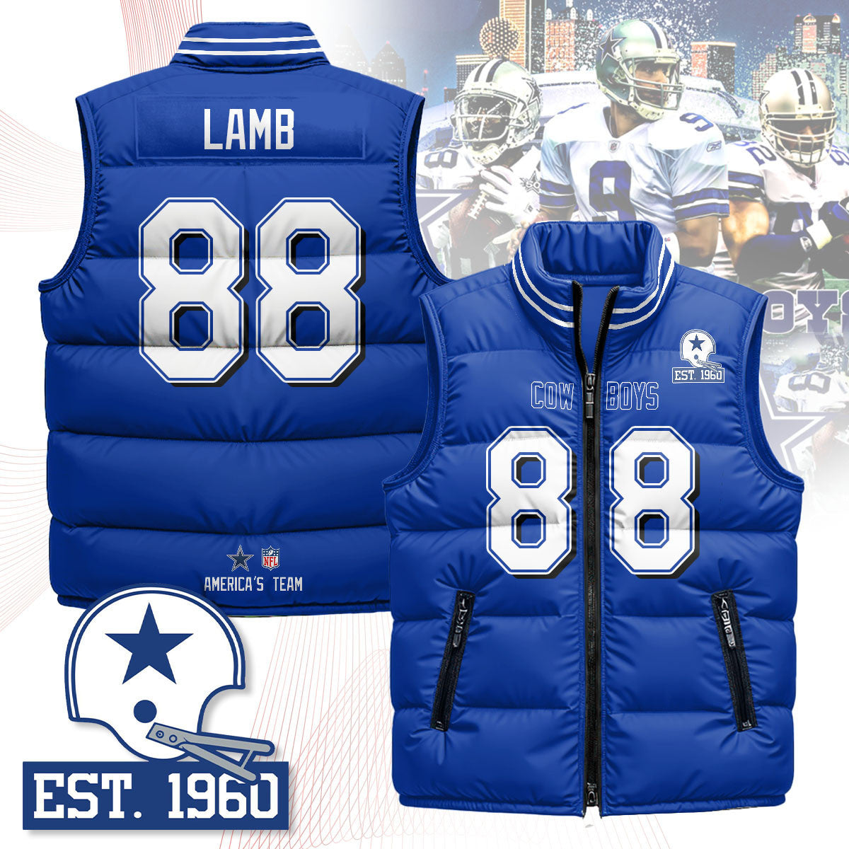 DAL Unisex Puffer VestPlayer