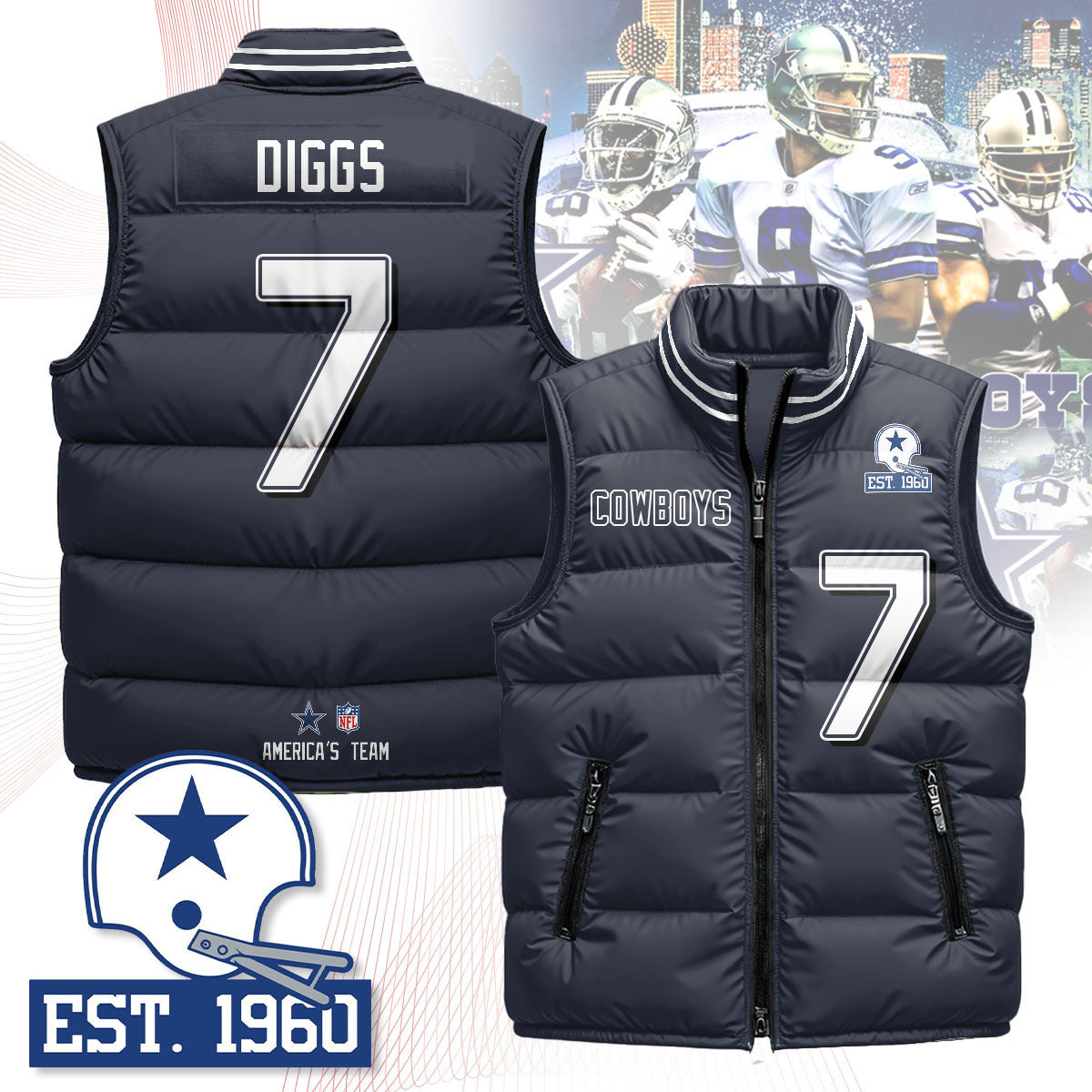 DAL Unisex Puffer VestPlayer