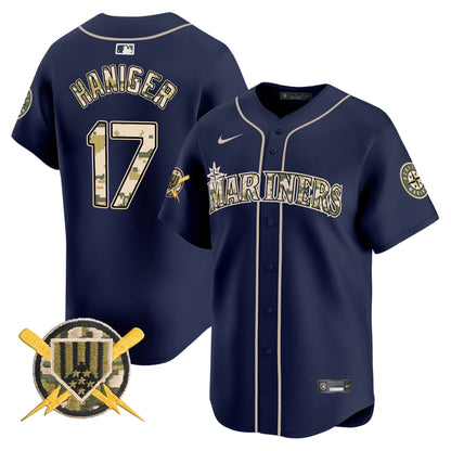 Seattle Mariners Armed Forces Day Vapor Premier Limited Jersey - All Stitched
