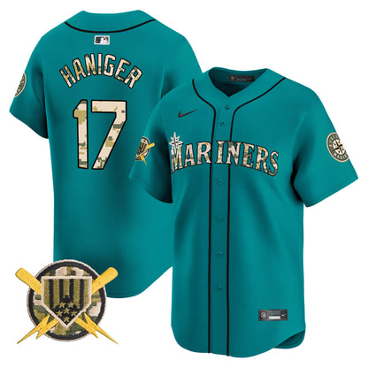 Seattle Mariners Armed Forces Day Vapor Premier Limited Jersey - All Stitched