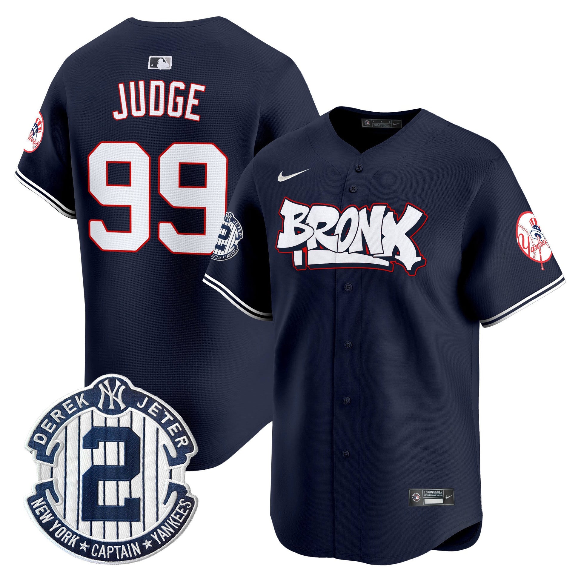 Men's New York Yankees The Bronx Graffiti Vapor Premier Limited Jersey V4 - All Stitched