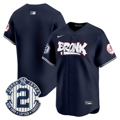 Men's New York Yankees The Bronx Graffiti Vapor Premier Limited Jersey V4 - All Stitched