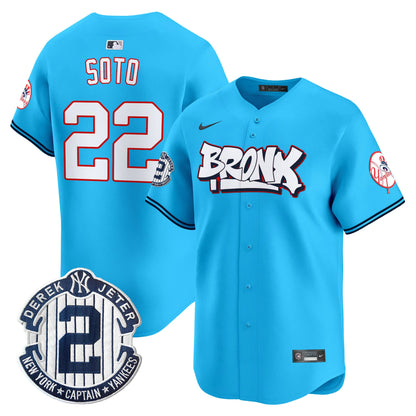 Men's New York Yankees The Bronx Graffiti Vapor Premier Limited Jersey V4 - All Stitched
