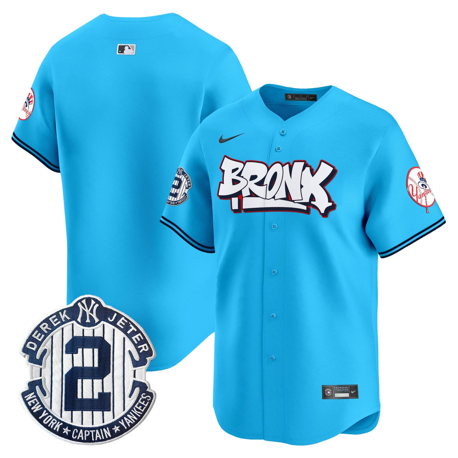 Men's New York Yankees The Bronx Graffiti Vapor Premier Limited Jersey V4 - All Stitched