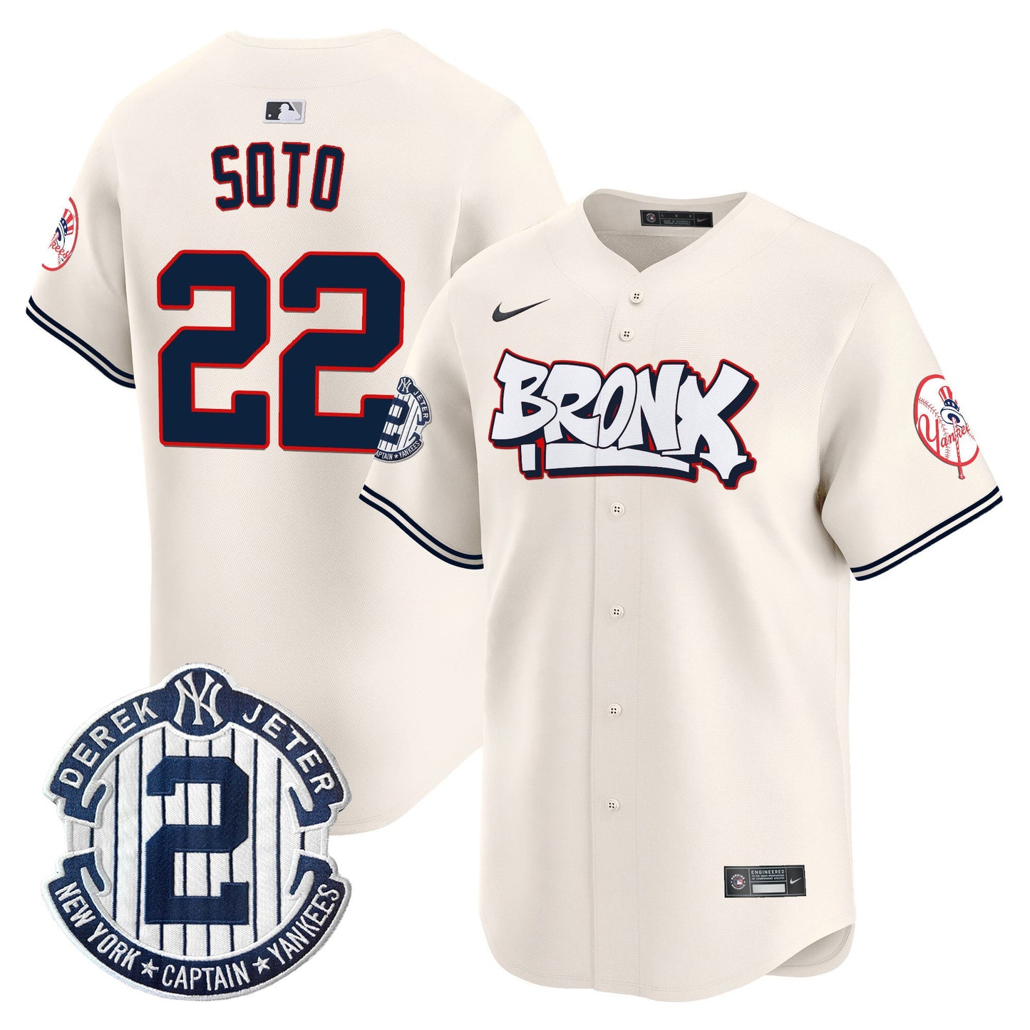 Men's New York Yankees The Bronx Graffiti Vapor Premier Limited Jersey V4 - All Stitched