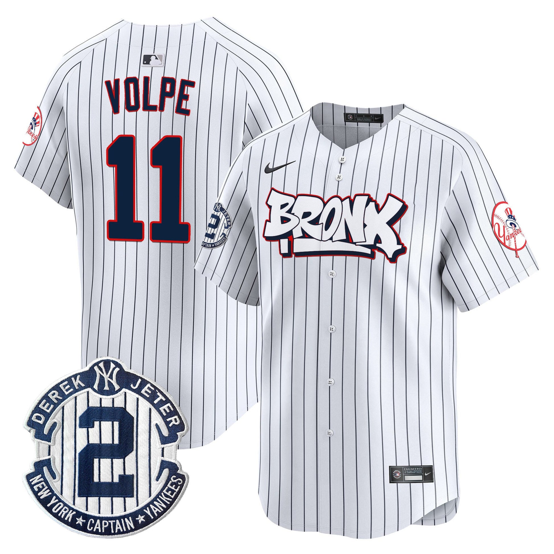 Men's New York Yankees The Bronx Graffiti Vapor Premier Limited Jersey V4 - All Stitched