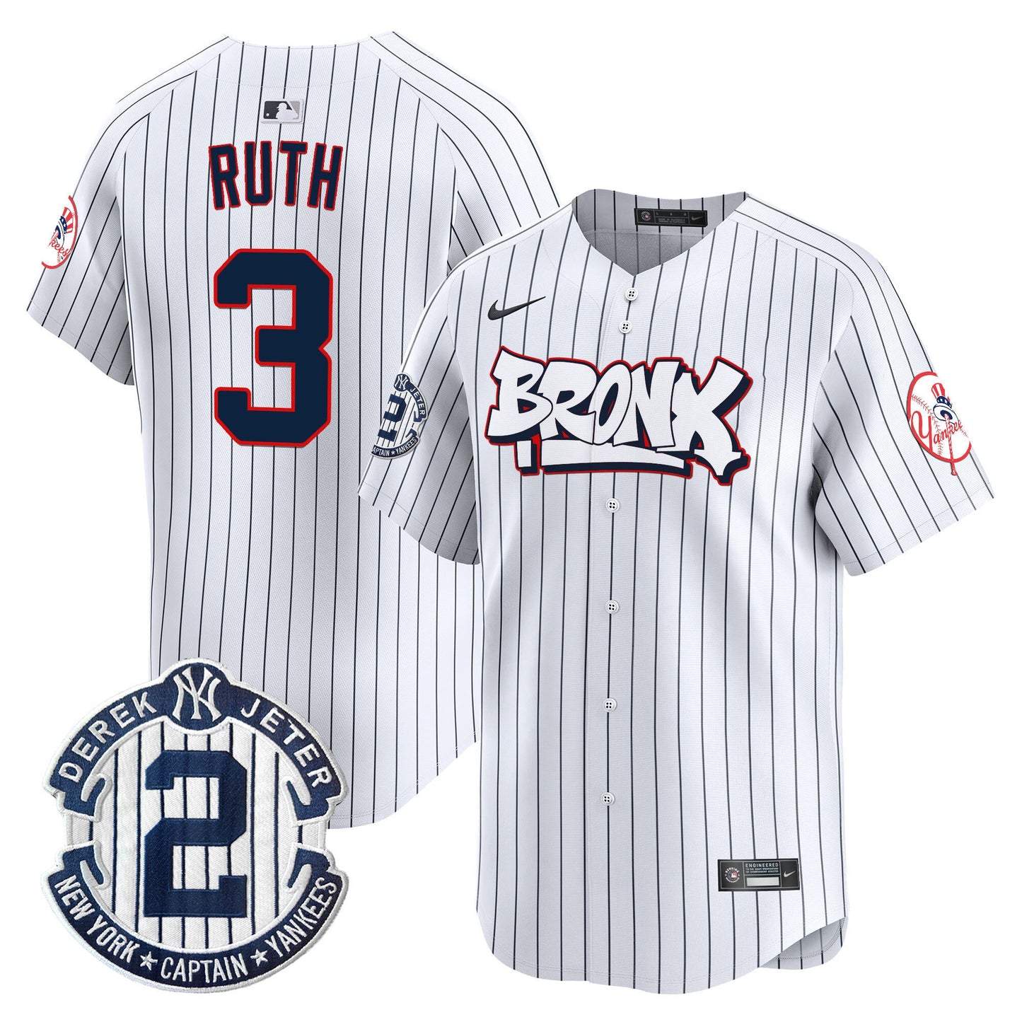 Men's New York Yankees The Bronx Graffiti Vapor Premier Limited Jersey V4 - All Stitched
