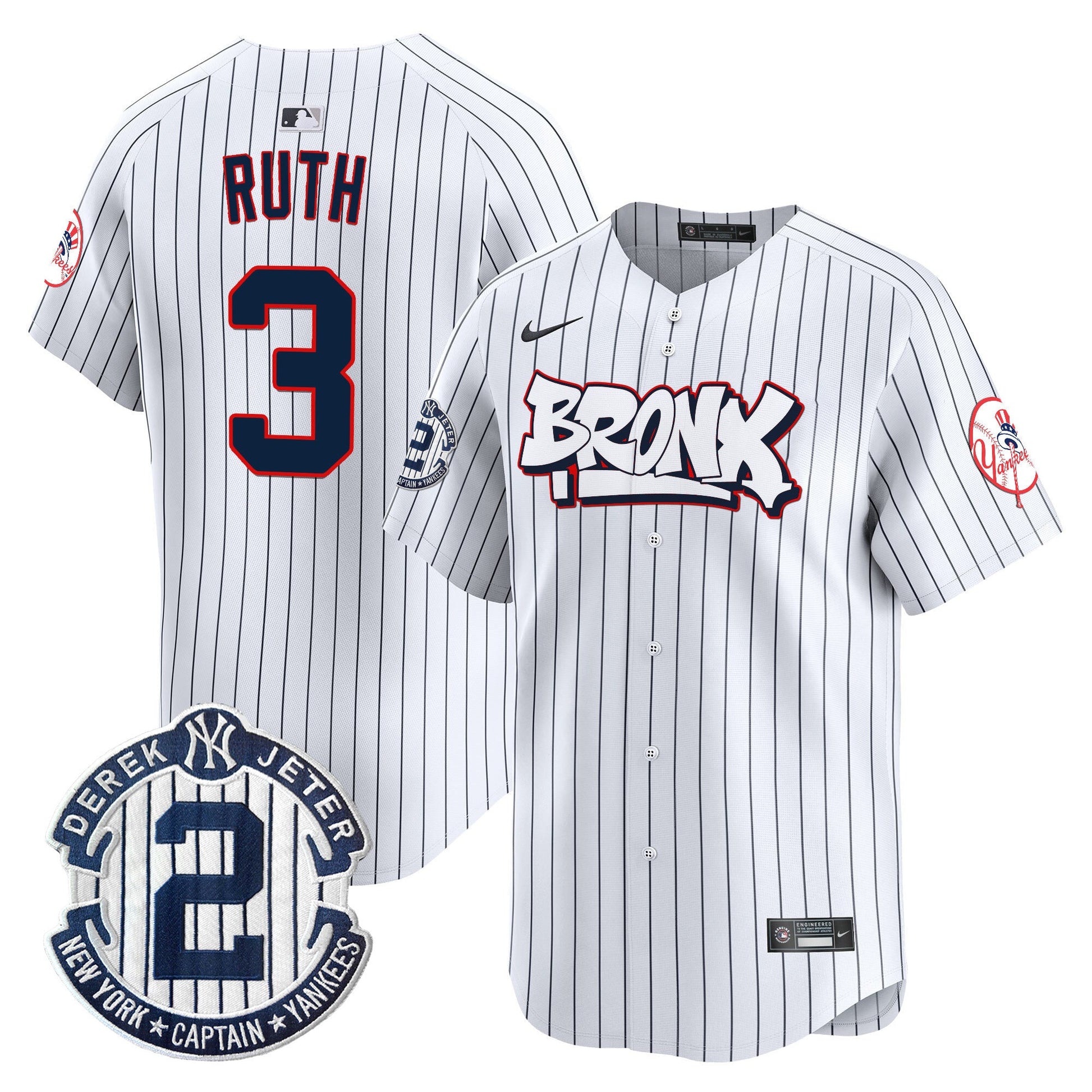 Men's New York Yankees The Bronx Graffiti Vapor Premier Limited Jersey V4 - All Stitched