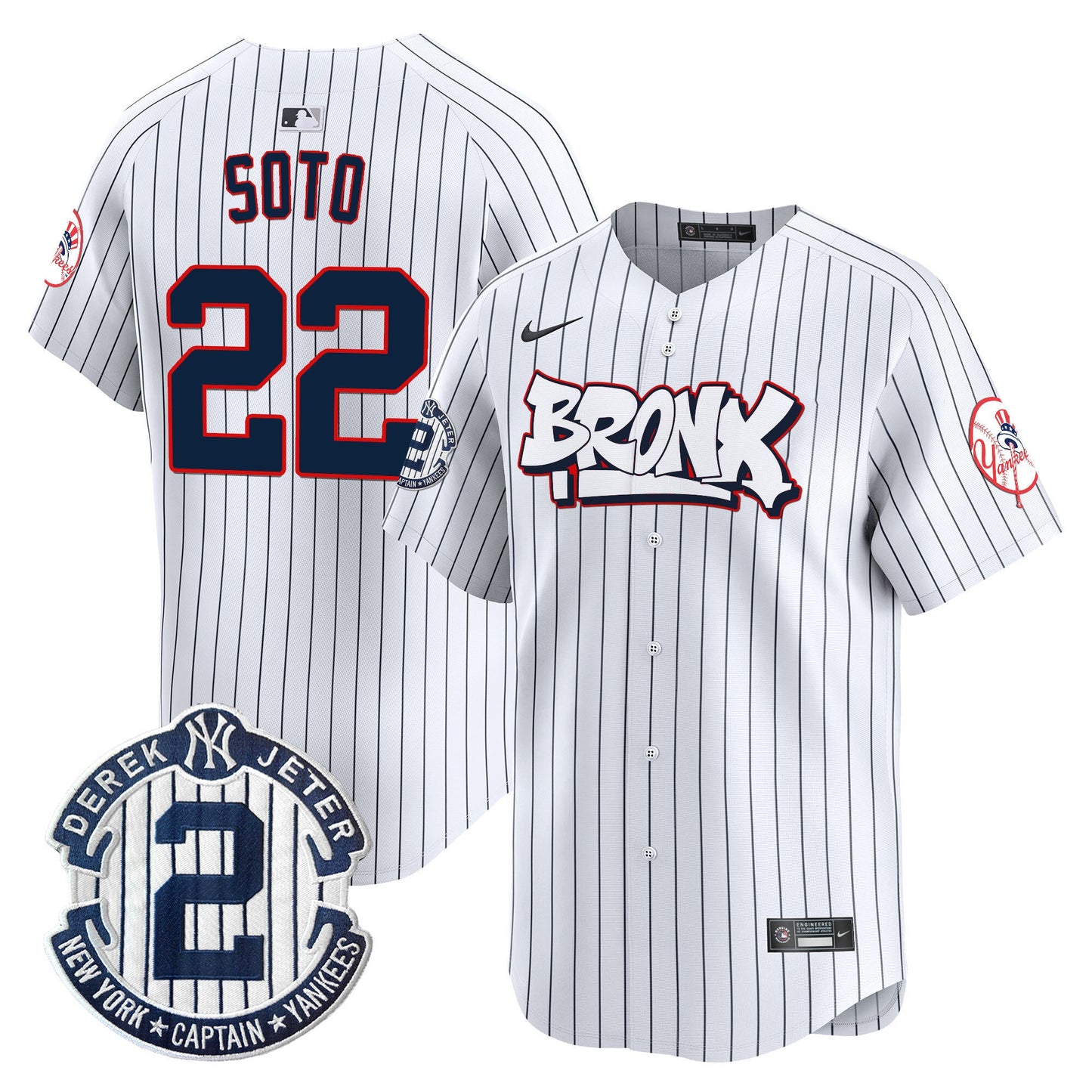 Men's New York Yankees The Bronx Graffiti Vapor Premier Limited Jersey V4 - All Stitched